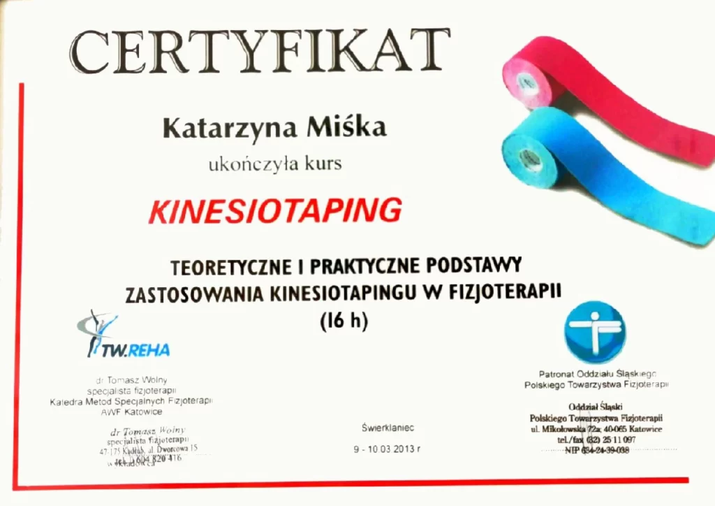 Certyfikat Katarzyna Miśka